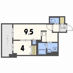 パシフィックタワー札幌(1LDK/27階)の間取り写真