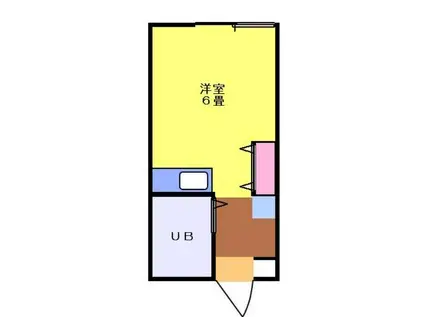 コーポ竜ケ崎(ワンルーム/2階)の間取り写真