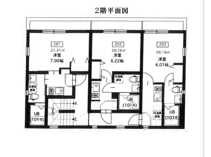 B・RESIDENCE青井(1K/2階)の間取り写真