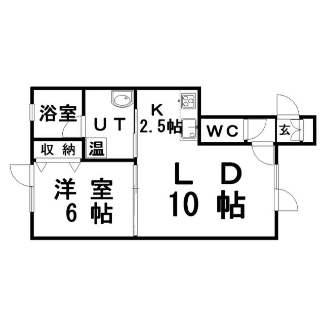 プレッツェルモカ(1LDK/1階)の間取り写真