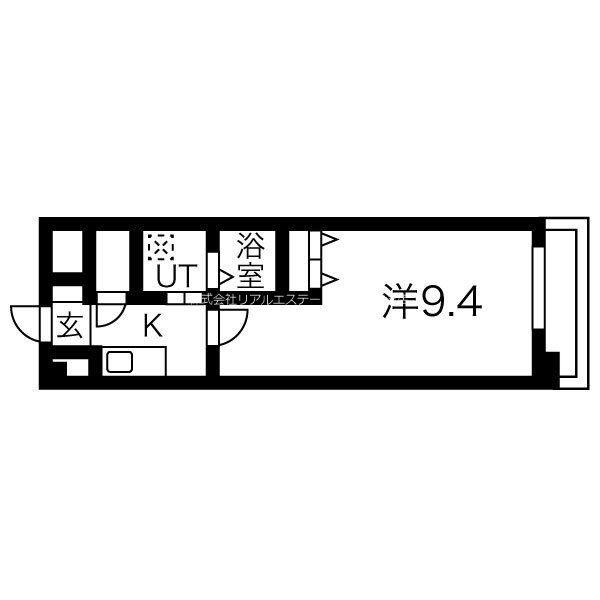ブエナビスタ南草津(1K/1階)の間取り写真