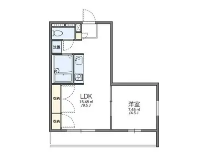 レオパレスT-アイランド(1LDK/1階)の間取り写真