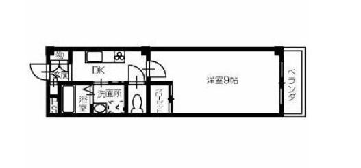 ハーモニー壱番館(1K/1階)の間取り写真