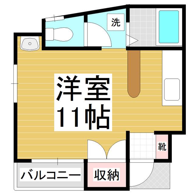 リアライズ高森(ワンルーム/1階)の間取り写真
