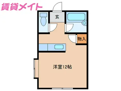 エーデルハイムII(ワンルーム/2階)の間取り写真