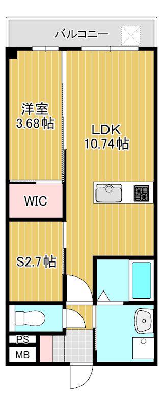 LIFEFIELD小郡II(1SLDK/1階)の間取り写真