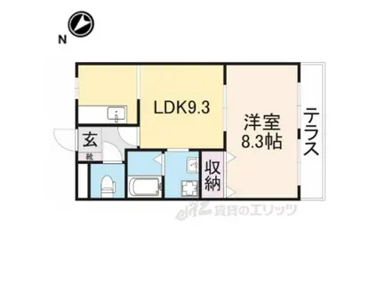 エトワール(1LDK/1階)の間取り写真
