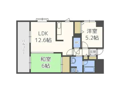 アーバンパレス大濠(2LDK/3階)の間取り写真