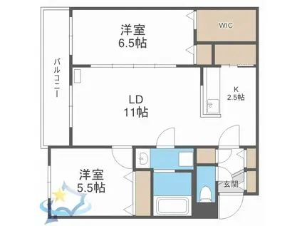 PARTIRE 裏参道(2LDK/4階)の間取り写真