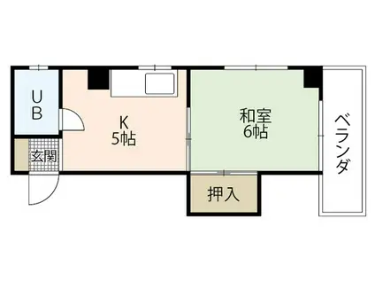 はいしげビル(1DK/4階)の間取り写真