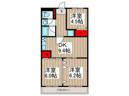 トーア蒲生マンション(3DK/4階)の間取り写真