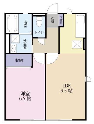 ロイヤル宝田(1LDK/1階)の間取り写真