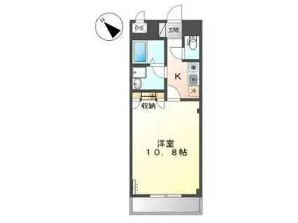 ソレアード(1K/2階)の間取り写真