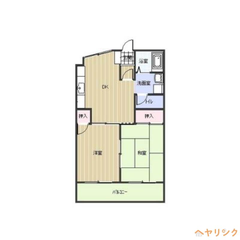 メゾンアイレス(2DK/3階)の間取り写真