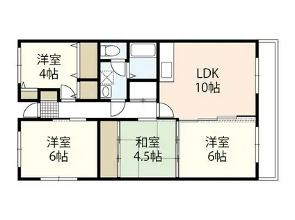 ミルフォード今S棟(4LDK/2階)の間取り写真
