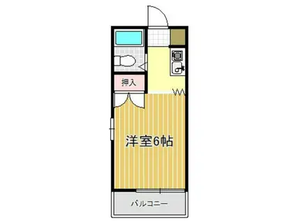 カレッジハウスI(1K/1階)の間取り写真