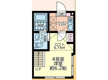 ショコラREZE(1K/1階)の間取り写真
