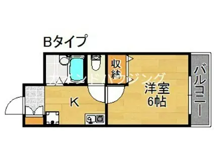 SWISS難波南(1K/11階)の間取り写真