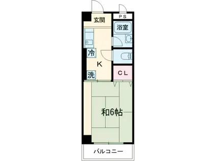 サンライズ宝生(1K/2階)の間取り写真