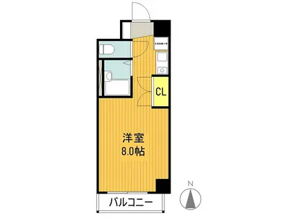 ドエル植田西(ワンルーム/7階)の間取り写真