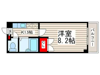 5・マルゴ(1K/4階)の間取り写真