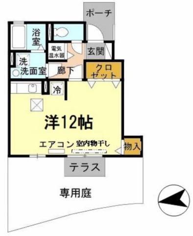 ロイヤルメゾンマエダ(ワンルーム/1階)の間取り写真