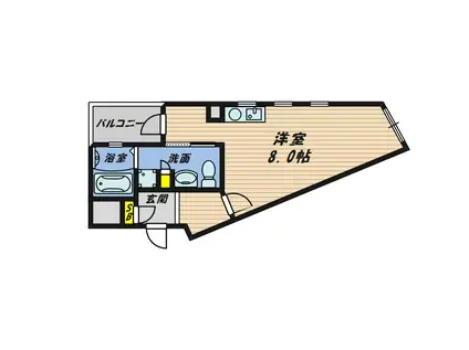 グランディール都島(ワンルーム/4階)の間取り写真