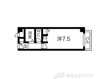 サンフォレスト新中条(ワンルーム/3階)の間取り写真