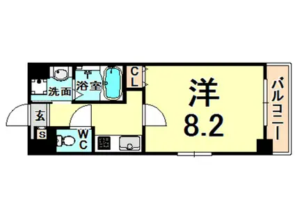 アトール尼崎(1K/4階)の間取り写真