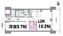 シーズンフラッツ今池ノース(1LDK/10階)の間取り写真