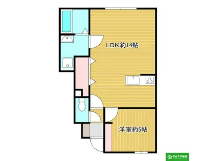 DAIKIBASE II(1LDK/1階)の間取り写真