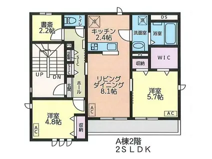 EBENE ATELIER(2SLDK/2階)の間取り写真