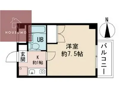 シャルマン明美の里(1K/2階)の間取り写真