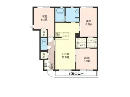 CASA RIO(3LDK/1階)の間取り写真