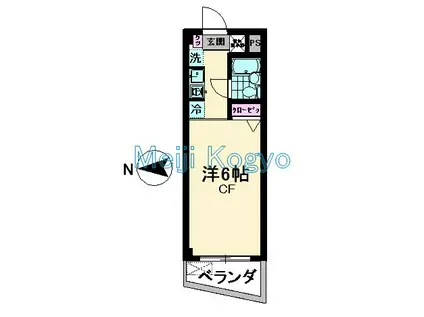 S・FLAT(ワンルーム/3階)の間取り写真