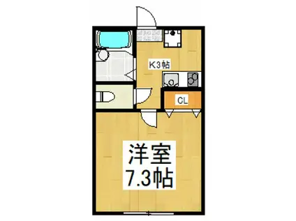 AZEST-RENT鷹の台II(1K/1階)の間取り写真