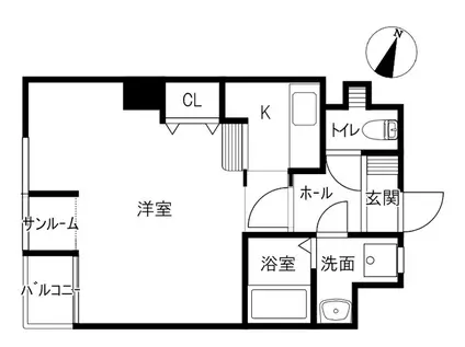 館TIARA(1K/5階)の間取り写真