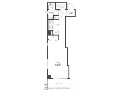 ブライズ西荻窪(ワンルーム/5階)の間取り写真