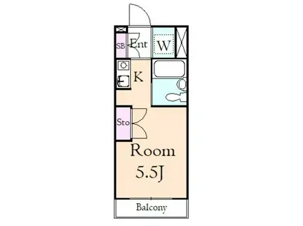 アーバンシティー(ワンルーム/3階)の間取り写真