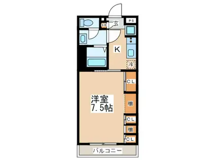 リブリ・厚木南(1K/2階)の間取り写真