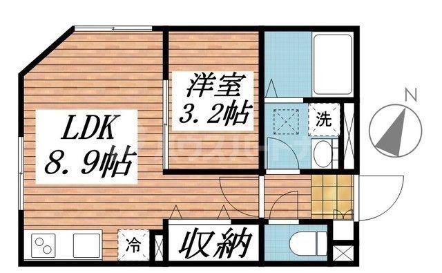 エクウス中村橋(1LDK/3階)の間取り写真