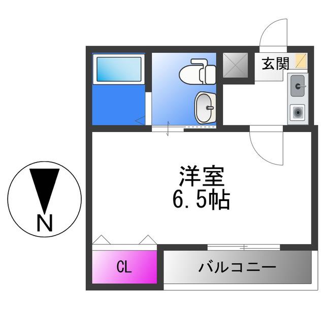 アドバンス俊徳(1K/1階)の間取り写真