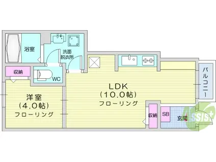 アンファミーユⅡ(1LDK/1階)の間取り写真