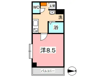 アイディアル(1K/3階)の間取り写真