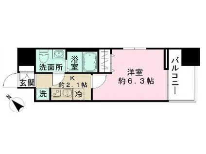 N-STAGE 西所沢駅前(1K/7階)の間取り写真