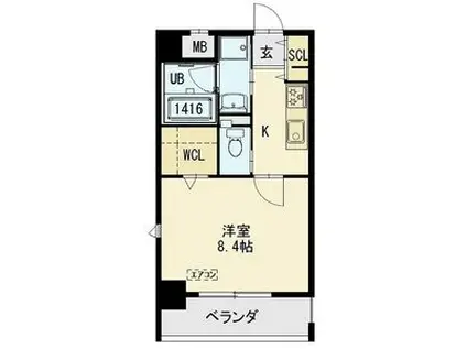 BIRD ISLAND(1K/3階)の間取り写真