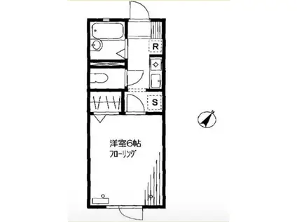 ノートル・コンチナン(1K/2階)の間取り写真