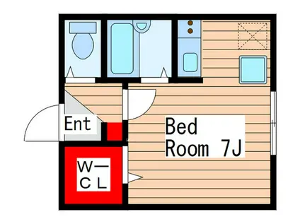 BONANZA妙典(ワンルーム/2階)の間取り写真