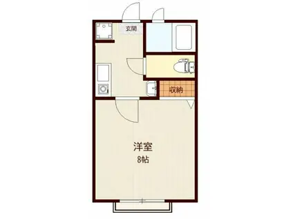 TY東松山(1K/1階)の間取り写真