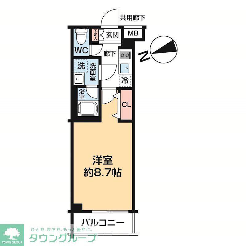ARCOBALENO OHANAJAYA(1K/1階)の間取り写真